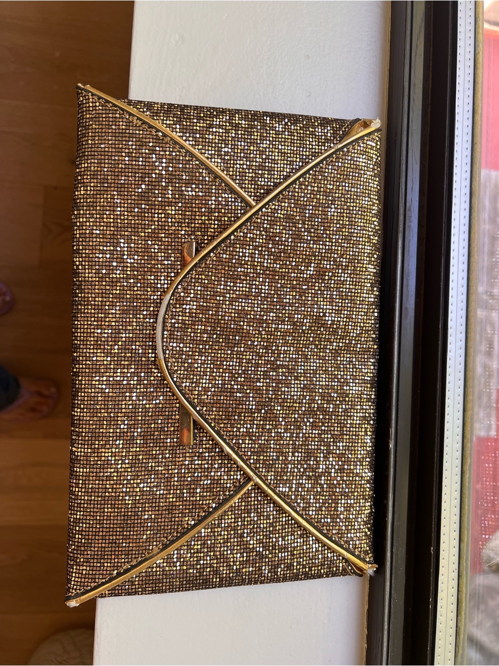 Gold Sparkle Evening Clutch - Elegant Women's Bag